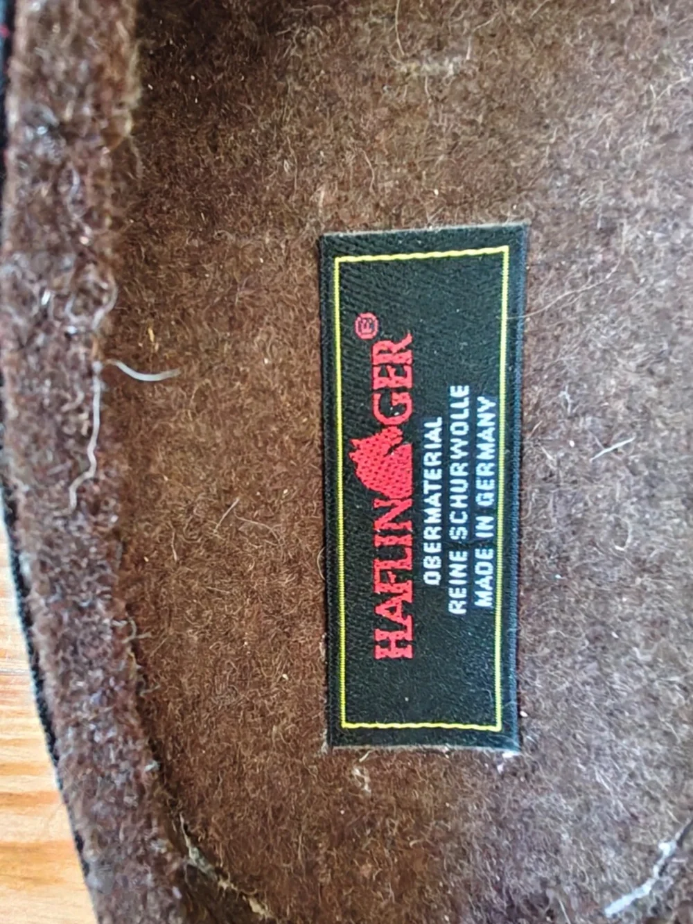 Haflinger Grizzly Clog Slippers Mens 43 US 10 Brown Chocolate Wool Felt Mules